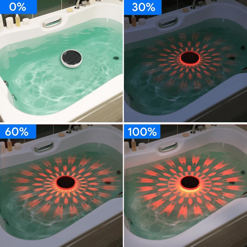 Solar Floating Pool Lights with Remote Control, 12 Lighting Modes (2 Pack)