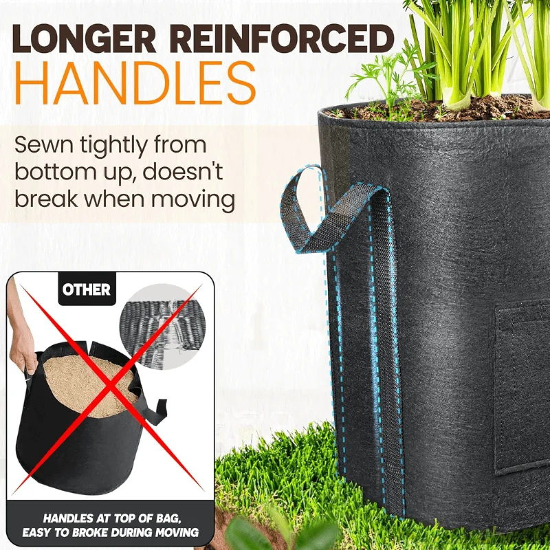 15-Gallon Potato Grow Bags with Dual Harvest Windows