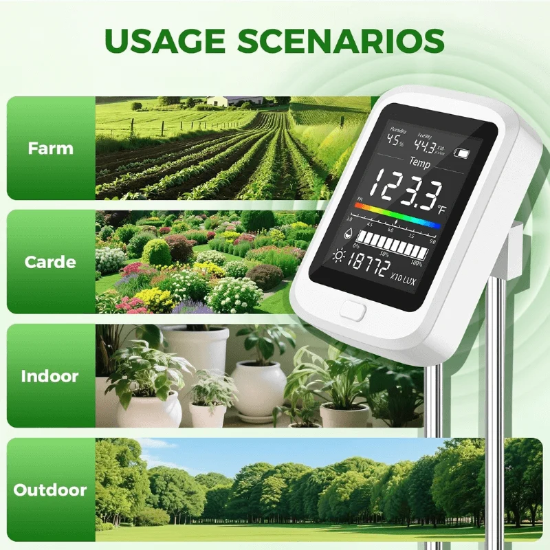 6-IN-1 Soil Moisture Meter for Indoor & Outdoor Plant