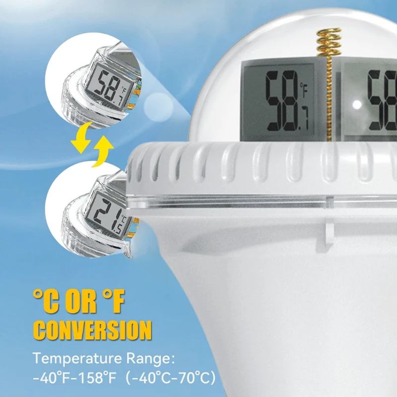 Wireless Pool Thermometer With Digital Floating