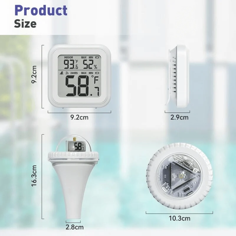 Wireless Pool Thermometer With Digital Floating