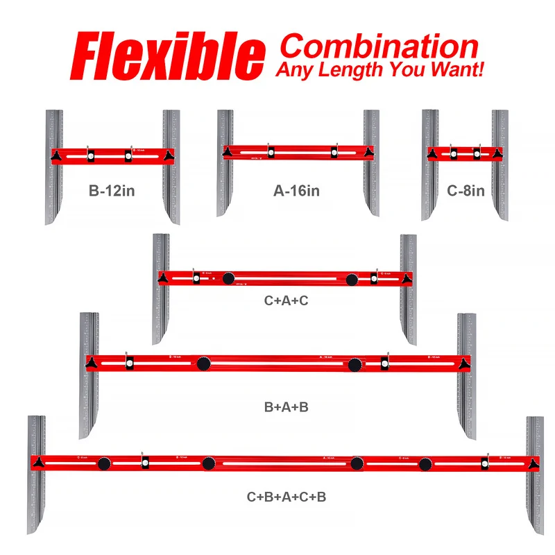 Stair Tread Template Tool with Dual Scale
