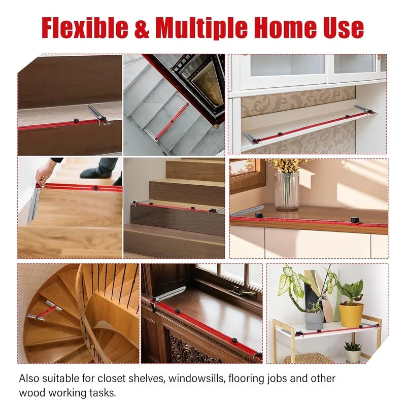 Stair Tread Template Tool with Dual Scale