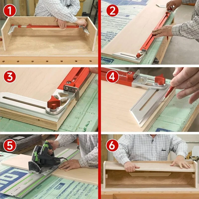 Stair Tread Template Tool with Dual Scale