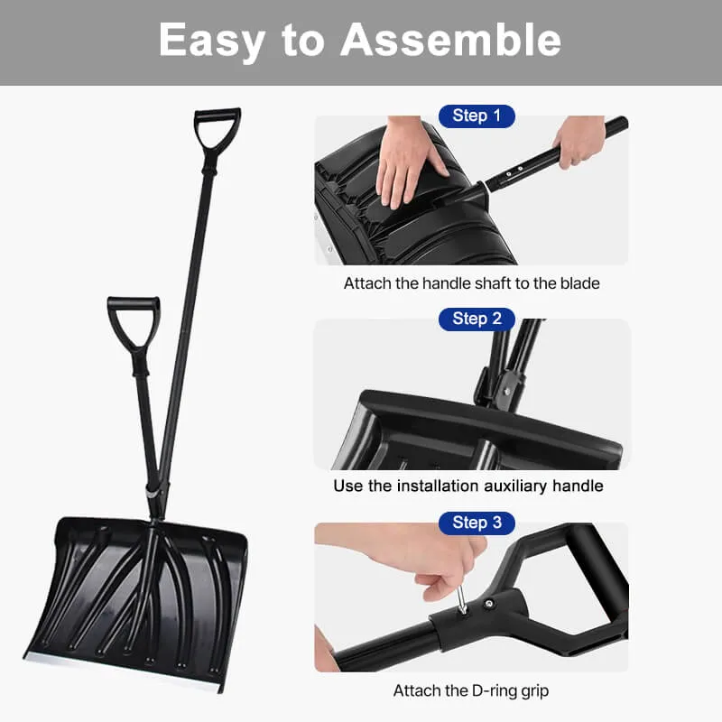 18 inches Large Snow Shovel with Metal Edge