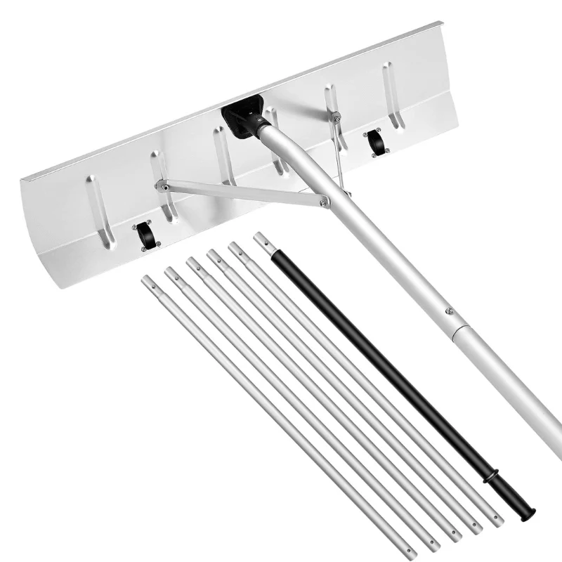 26 inches Snow Roof Rake & Rake Extensions with Wheels