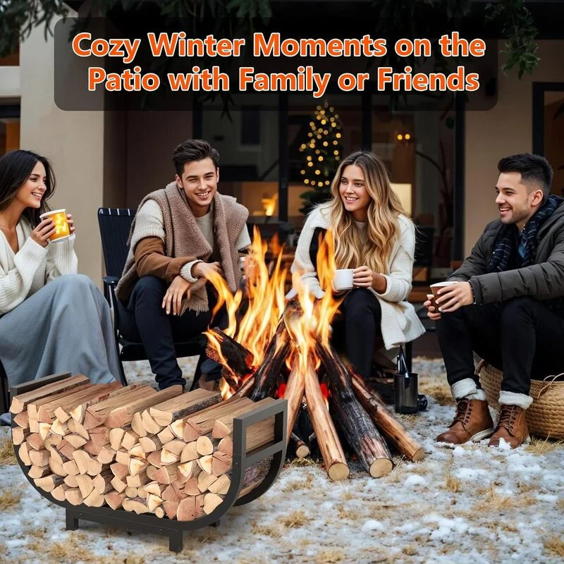 25" Firewood Rack Indoor & Outdoor