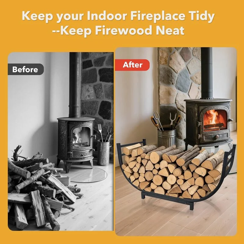 25" Firewood Rack Indoor & Outdoor