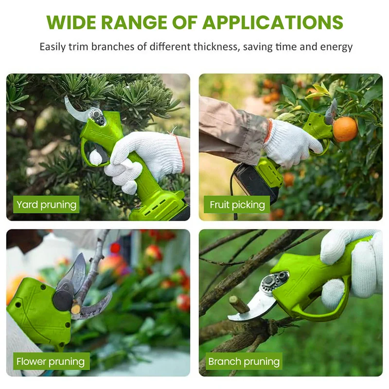 4 in 1 Cordless Pole Pruning Shears with 14ft Extension Chainsaw