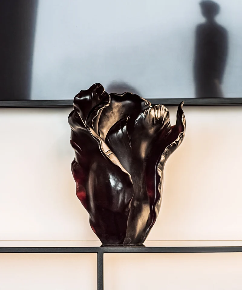 Tulipe Vase grand modèle Noir