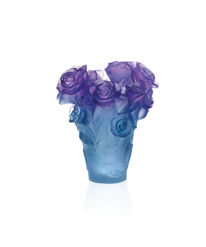 Rose Passion Vase petit modèle Bleu et mauve