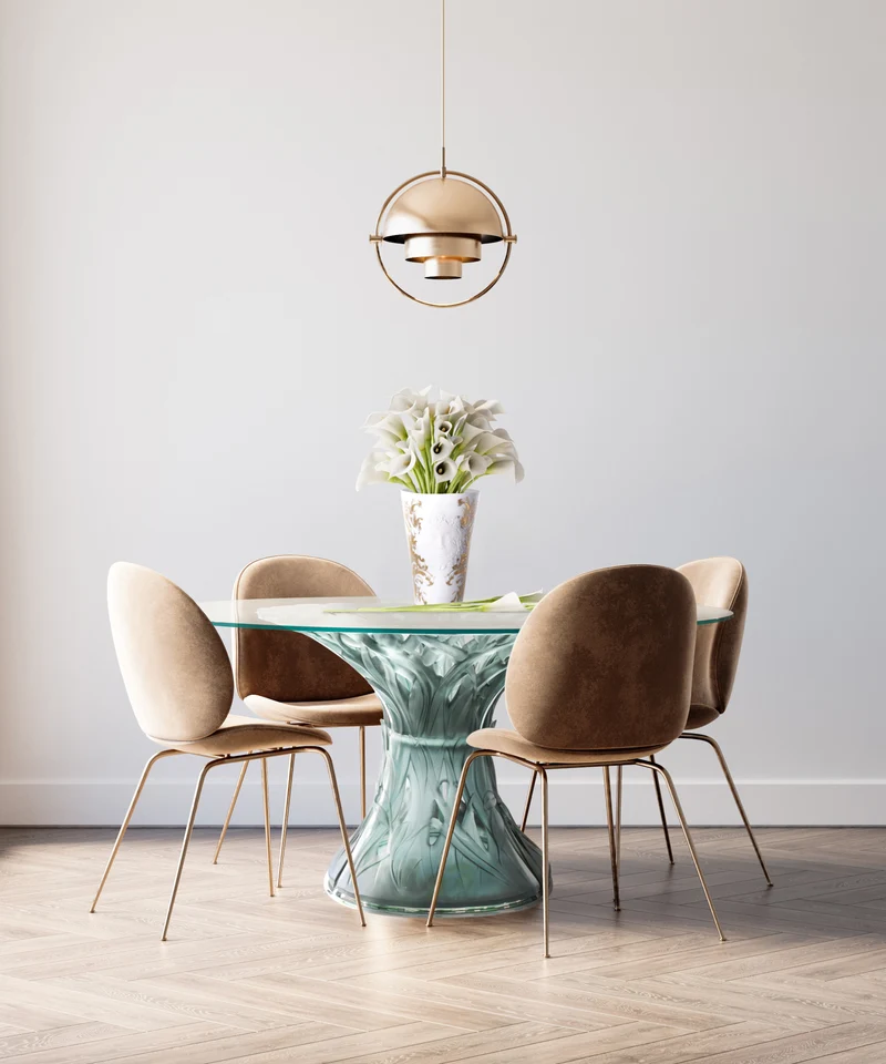 Végétale Table 6 éléments Bleu-gris
