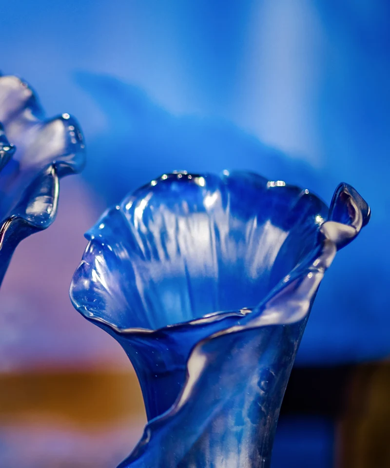 Arum Vase moyen modèle Bleu nuit