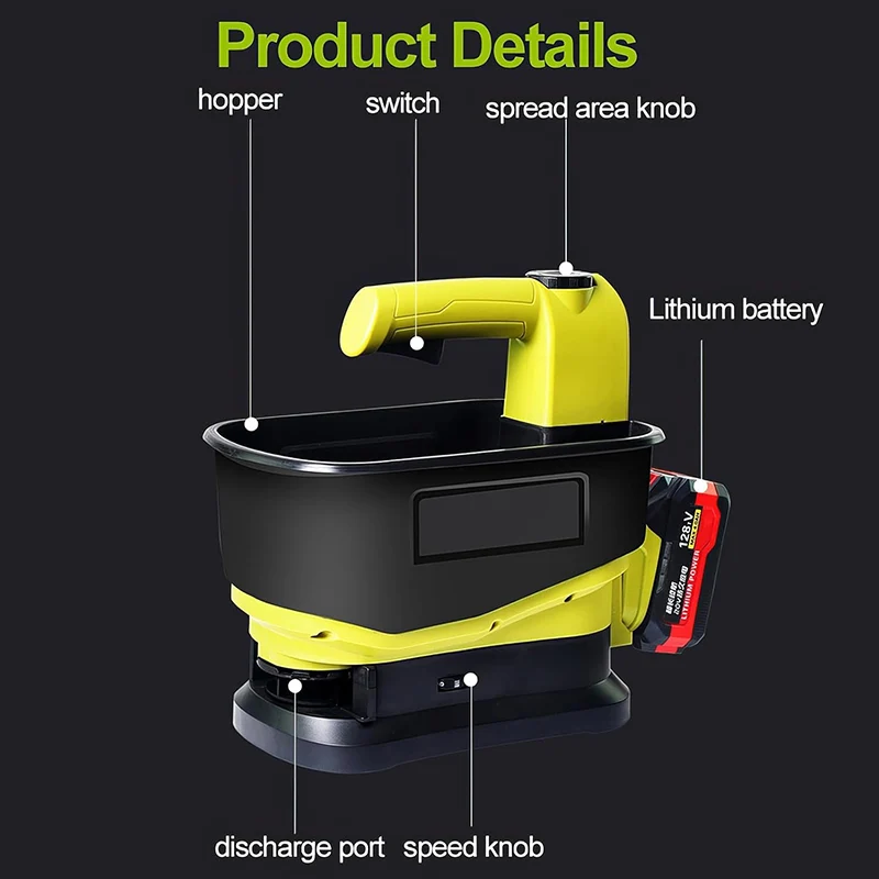 5.5L Electric Handheld Seed Spreader & Ice Melt