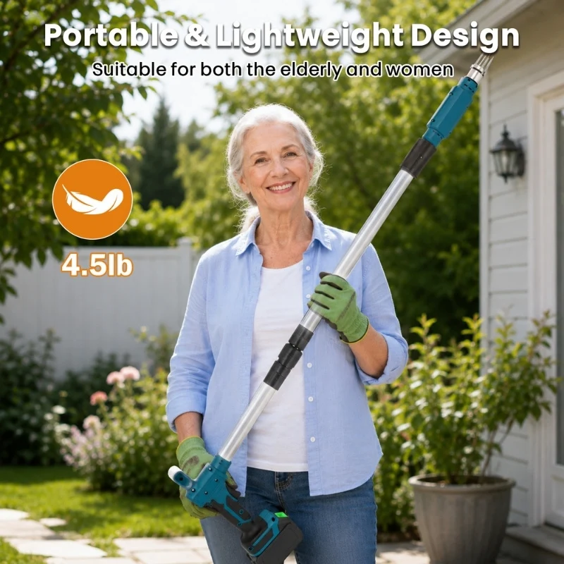 Cordless Electric Stand Weed Puller with 2 Batteries