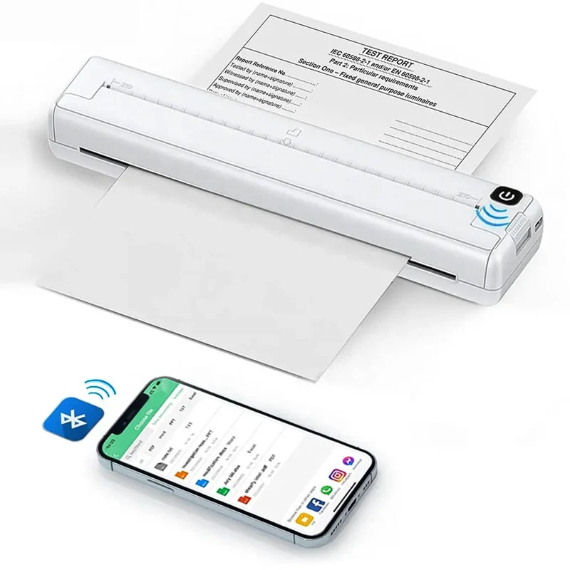 Wireless Bluetooth Inkless Thermal Printer