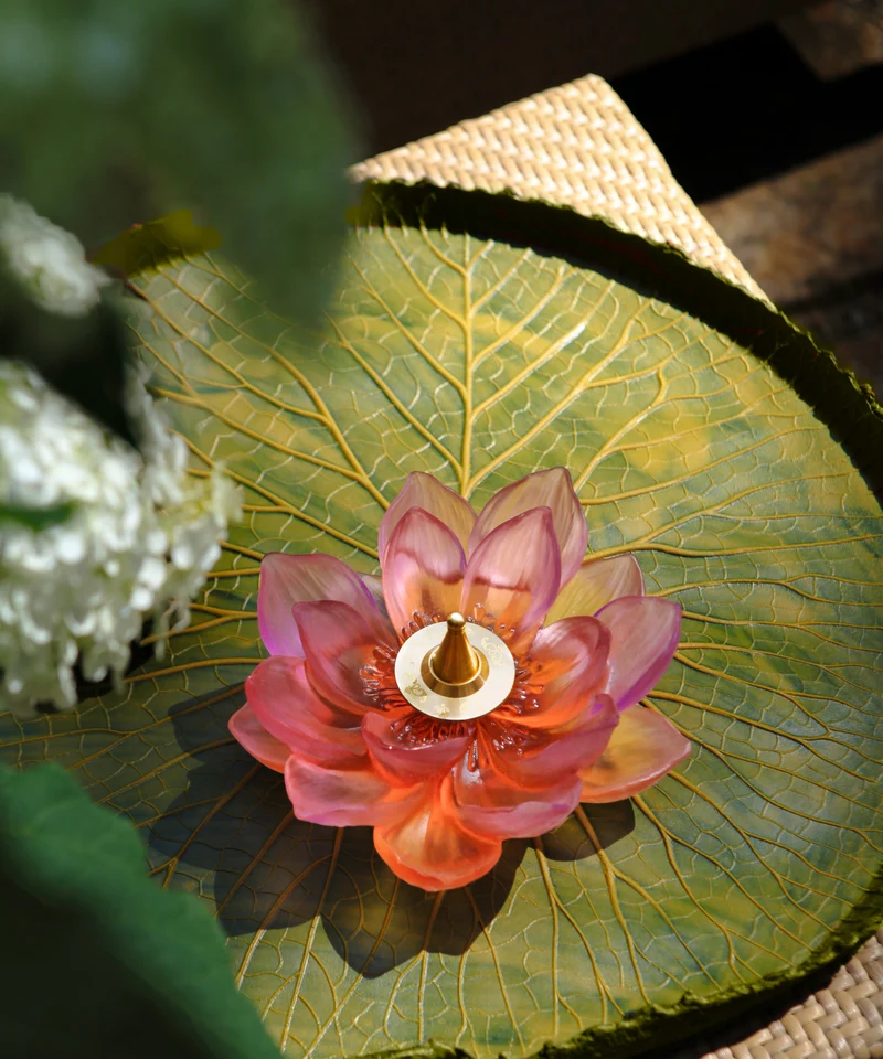 Jardin de Lotus Porte encens Ambre-rose