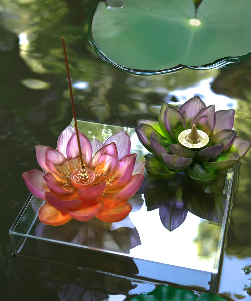 Jardin de Lotus Porte encens Ambre-rose