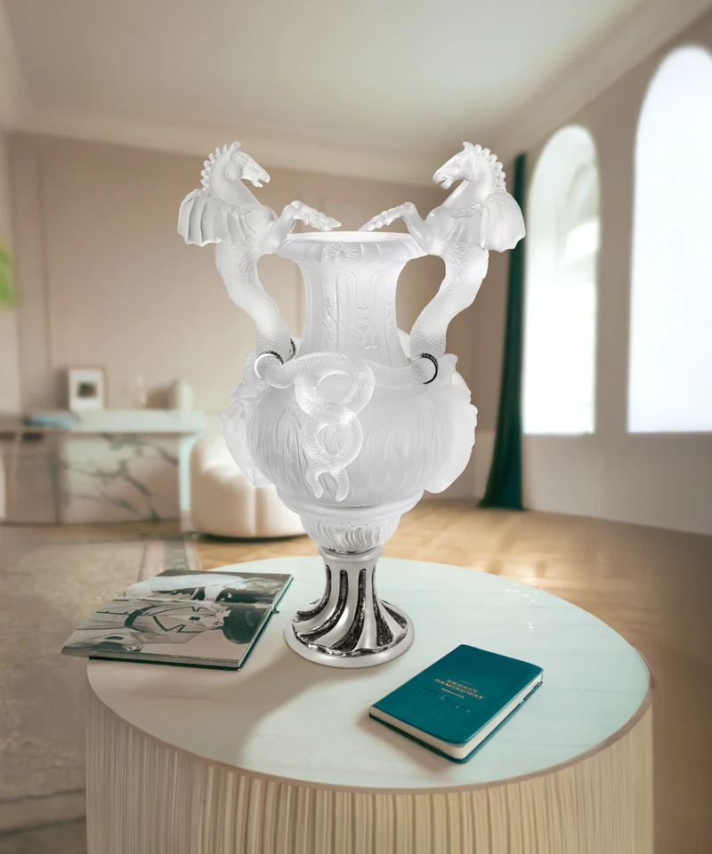 Vase chevaux ailés Blanc 8ex