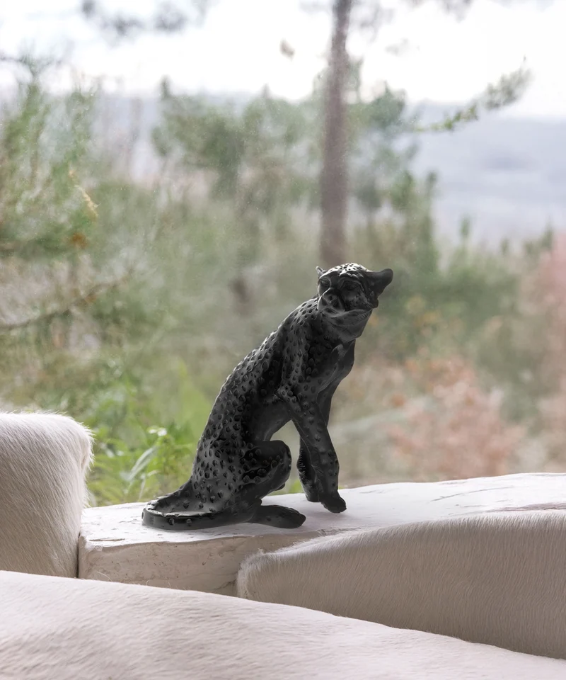 Guépard assis Noir de Jean-François Leroy 1000ex