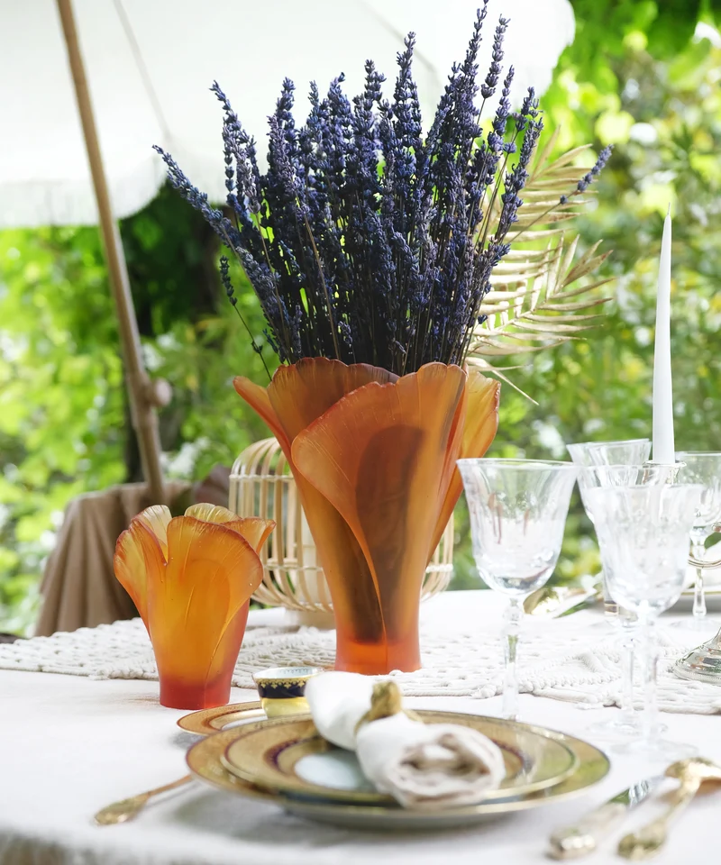 Ginkgo Vase moyen modèle Ambre