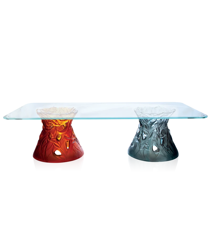 Végétale Table basse grand modèle Ambre et Bleu-gris
