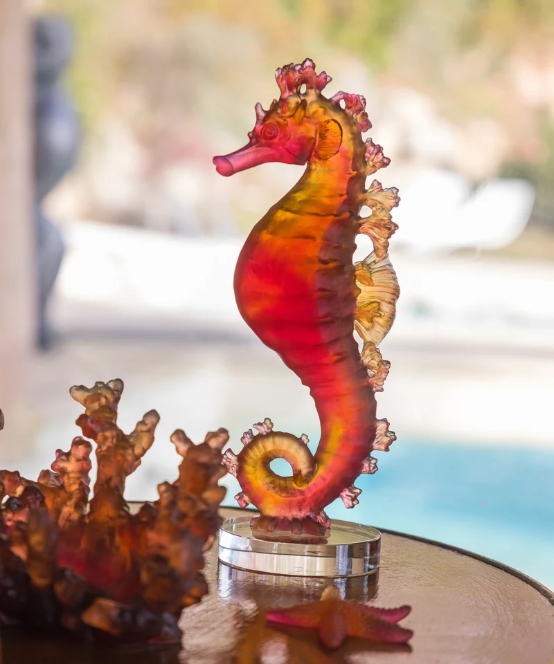 Mer de Corail Hippocampe Ambre rouge