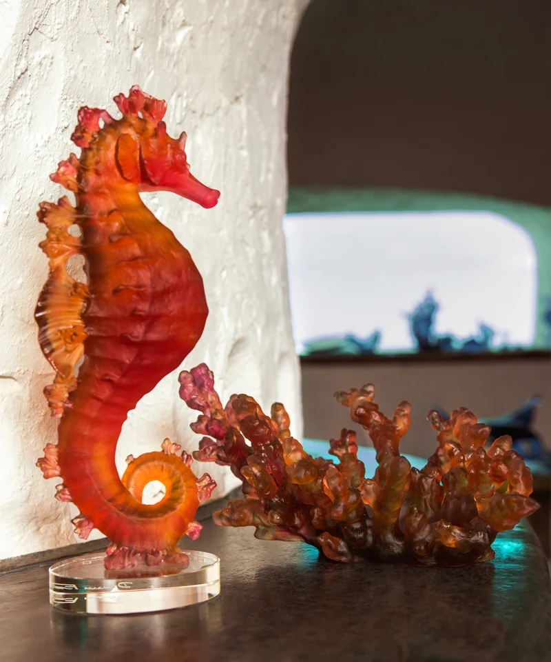 Mer de Corail Hippocampe Ambre rouge
