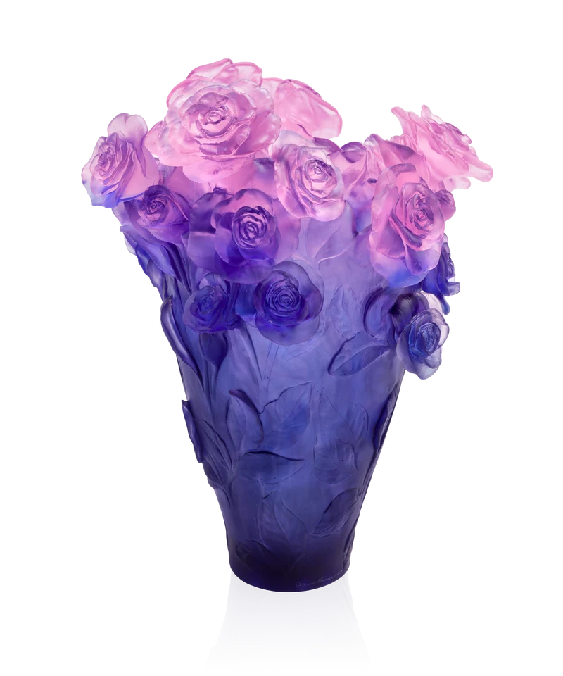 Rose Passion Vase magnum Bleu et rose 99ex