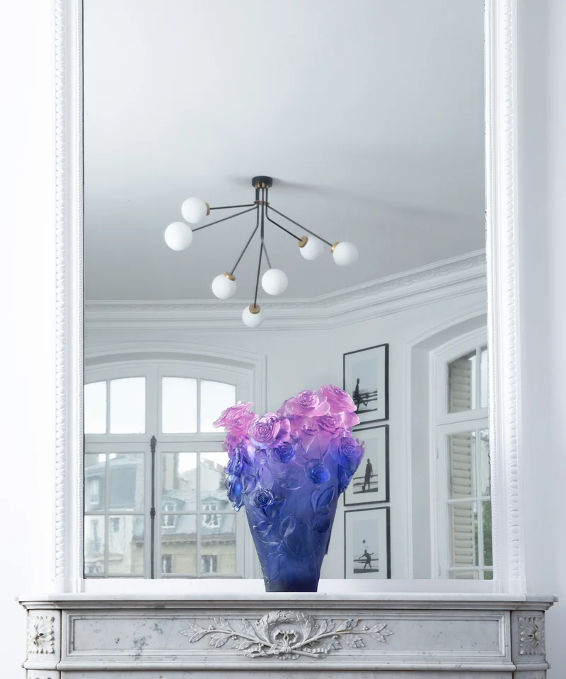 Rose Passion Vase magnum Bleu et rose 99ex