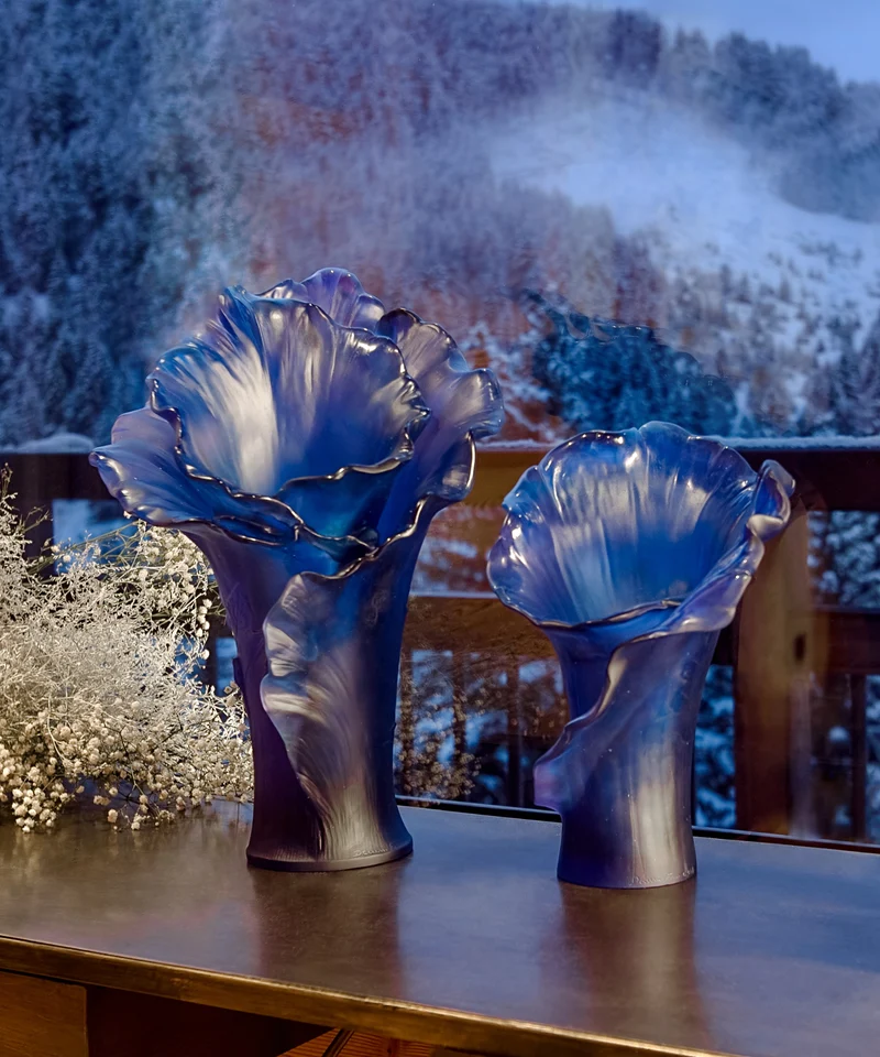 Arum Vase grand modèle Bleu nuit