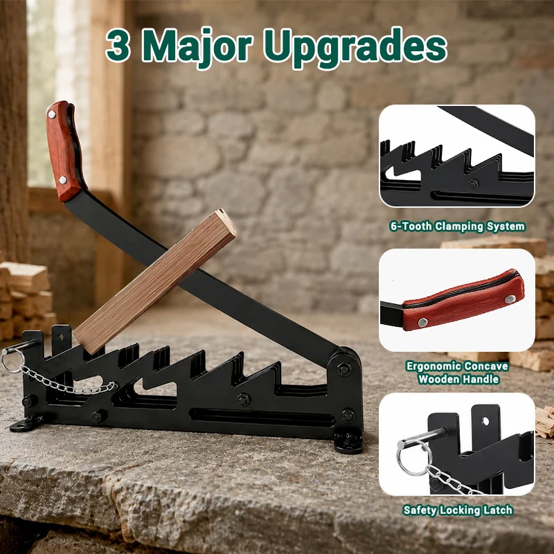 Wall Mounted Firewood Kindling Splitter