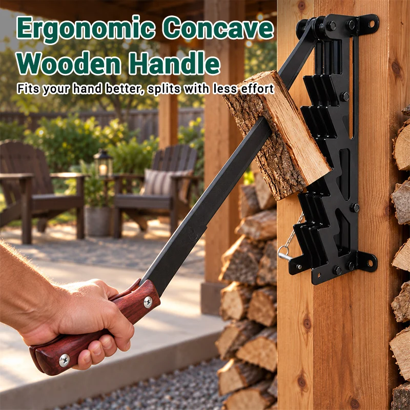 Wall Mounted Firewood Kindling Splitter