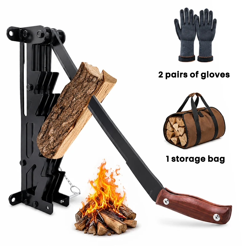 Wall Mounted Firewood Kindling Splitter