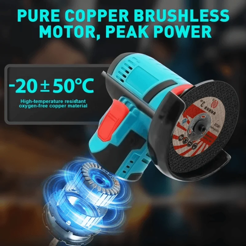 Mini Brushless Angle Grinder