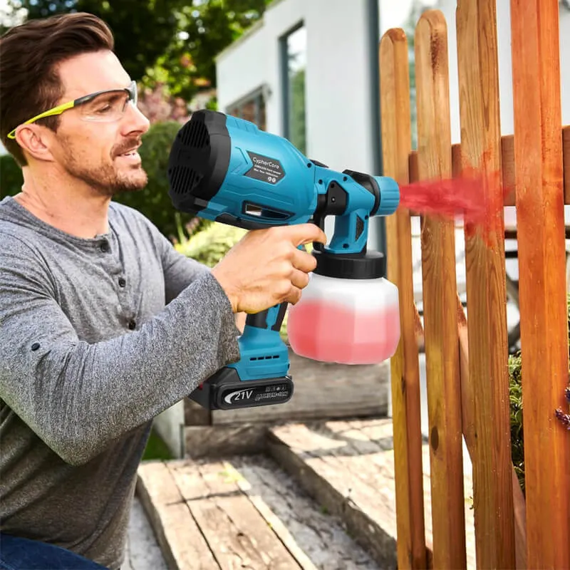 High-pressure Cordless Paint Sprayer with 2 Batteries