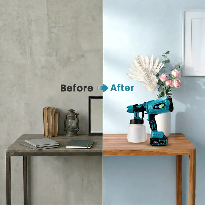 High-pressure Cordless Paint Sprayer with 2 Batteries