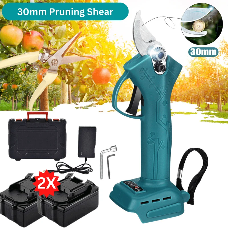 30mm Cordless Electric Pruning Shears with 2 batteries
