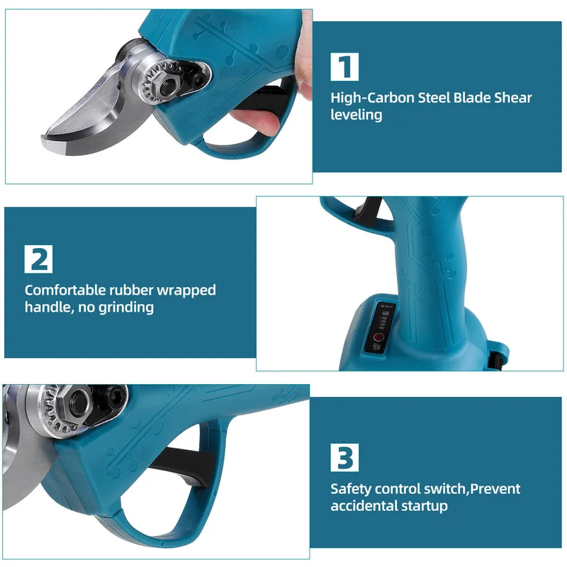 30mm Cordless Electric Pruning Shears with 2 batteries