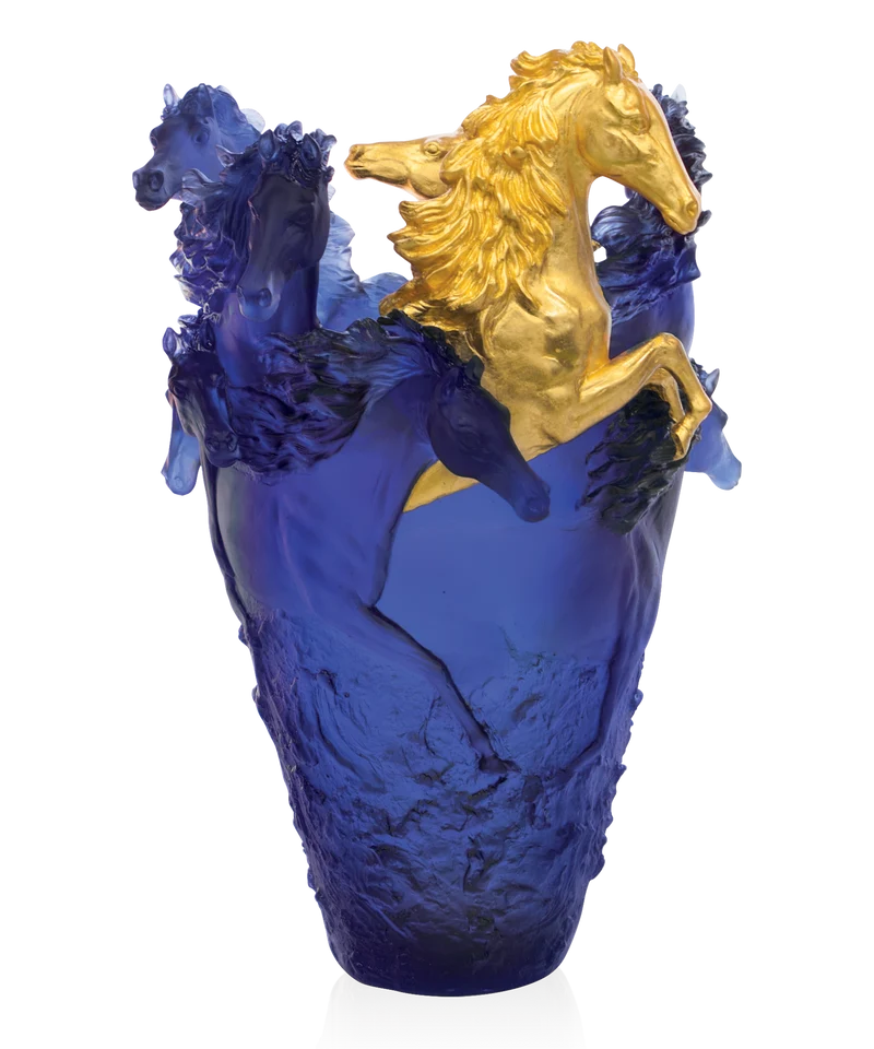 Cavalcade Vase magnum Bleu
