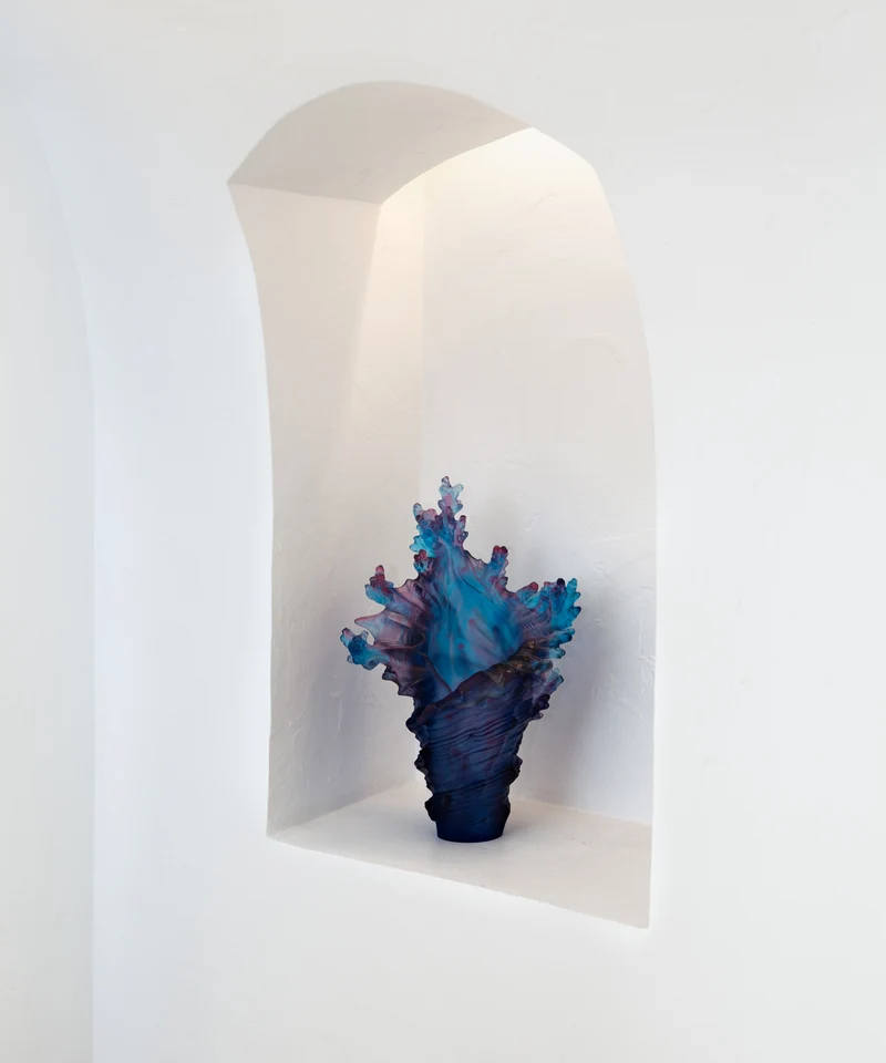 Mer de Corail Vase grand modèle Bleu et rouge