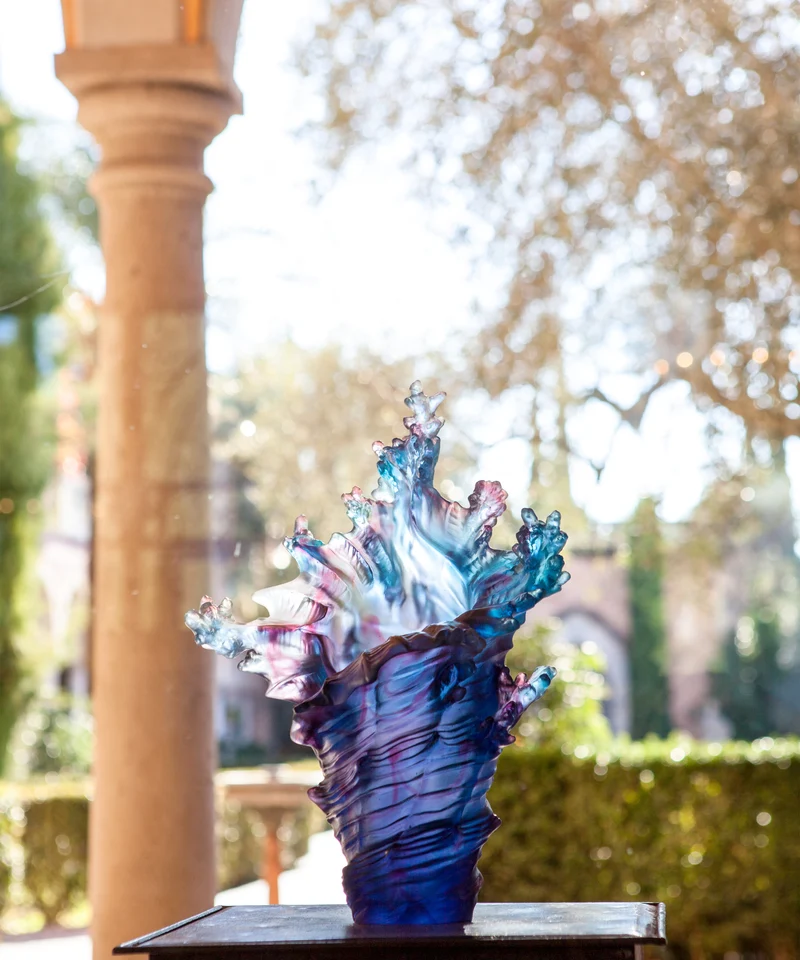 Mer de Corail Vase grand modèle Bleu et rouge