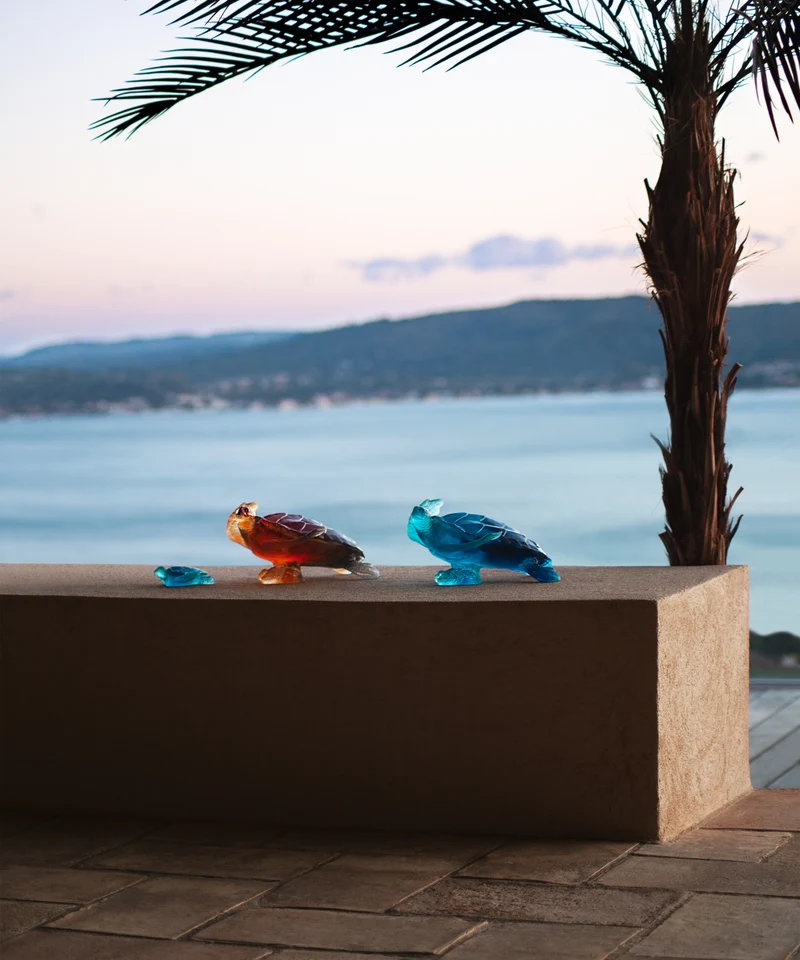 Mer de Corail Tortue de mer grand modèle Bleue
