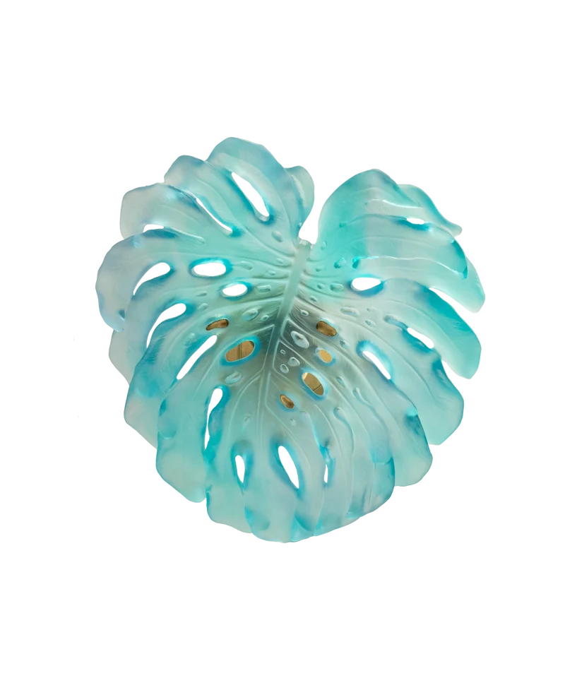Monstera Feuille murale petit modèle Turquoise de Emilio Robba