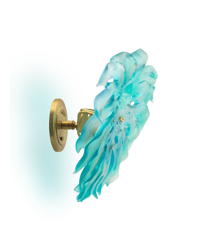 Monstera Feuille murale petit modèle Turquoise de Emilio Robba