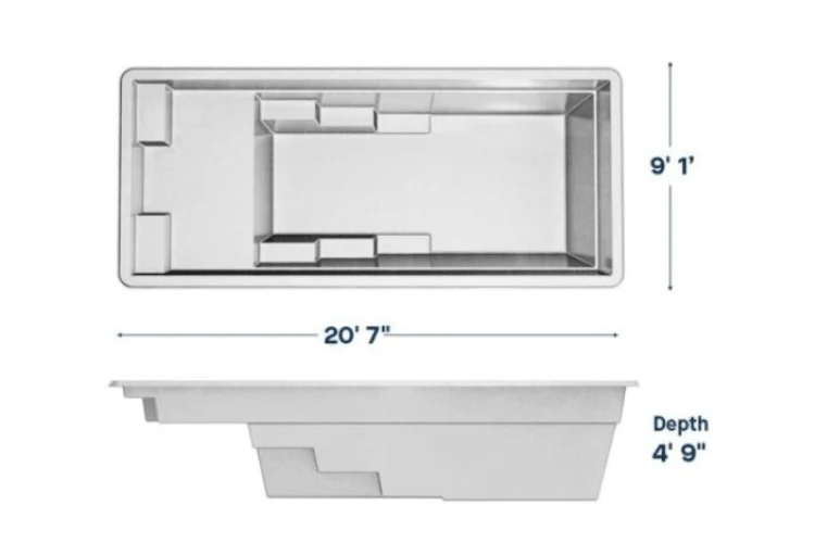 Nouveauté - Piscine creusée en fibre de verre - Enchantment