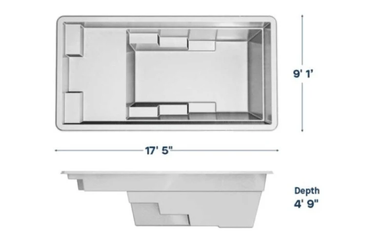 Nouveauté - Piscine creusée en fibre de verre - Enchantment