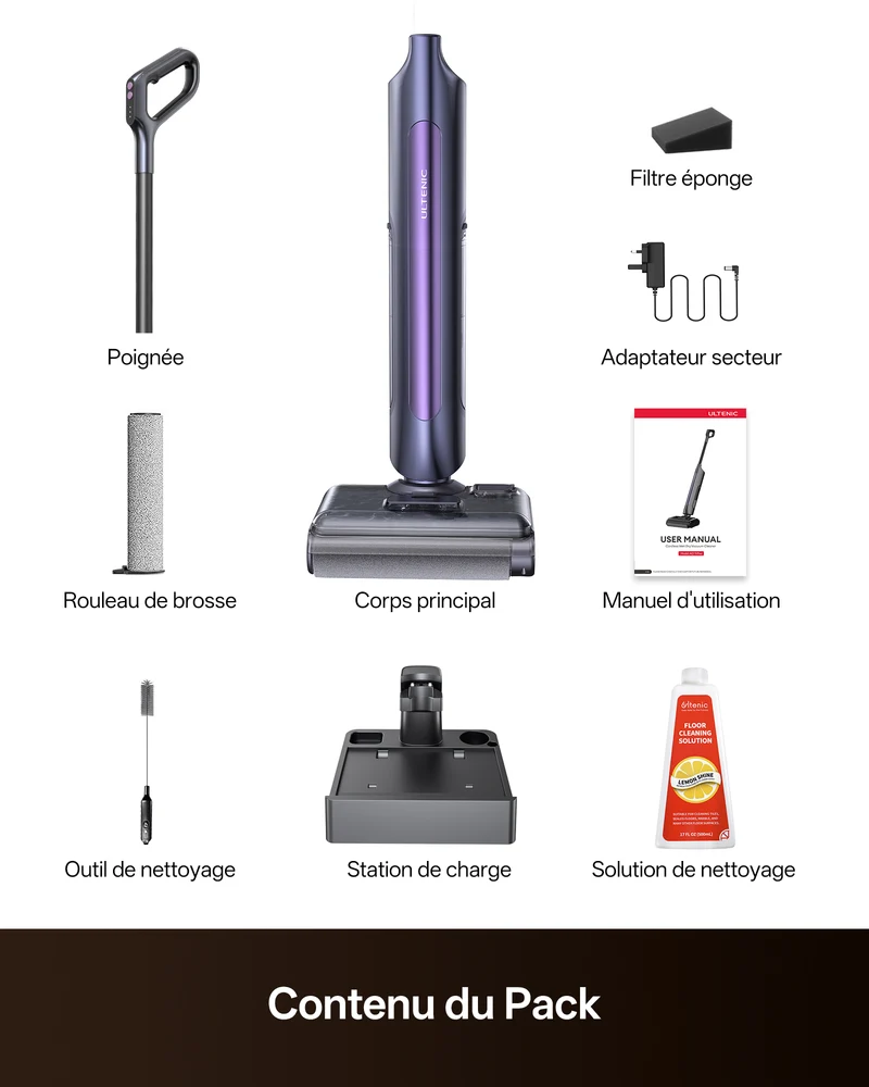 Ultenic AC1 TriFlex Aspirateur Laveur Sans Fil