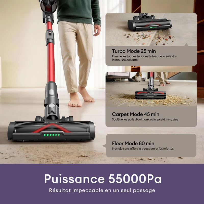 Ultenic U18 PowerPro Aspirateur Balai Sans Fil