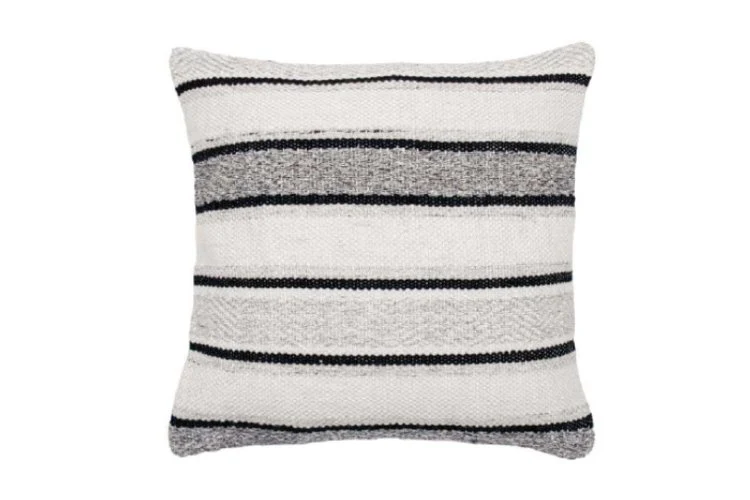 Coussin ligné mix 18po x 18po - Collection Élément